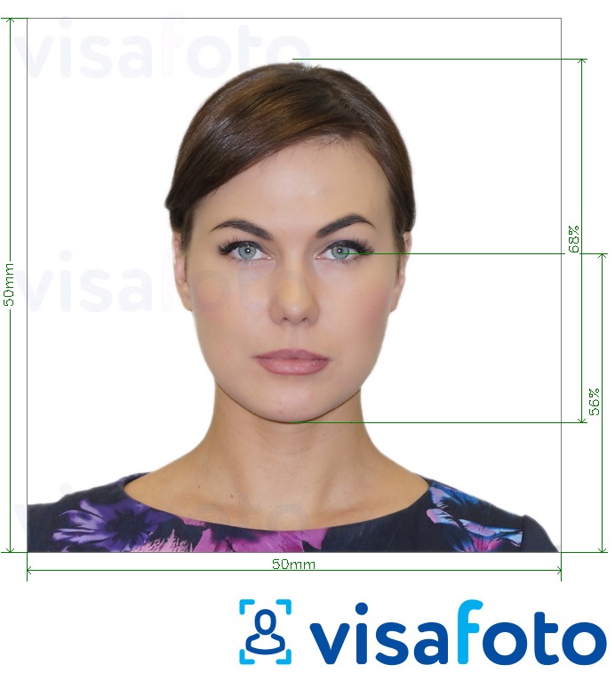 Намунаи акс барои Чехиягӣ Passport 5х5см (50х50мм) бо андозаи дақиқ