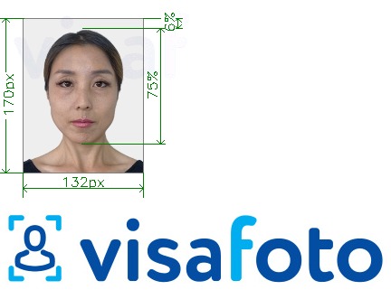 Намунаи акс барои Тайланд visa 132x170 пиксел бо андозаи дақиқ